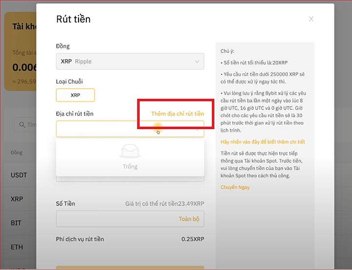 Hướng dẫn nạp rút coin sàn Bybit dành cho người mới